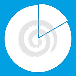 Business pie chart icon white