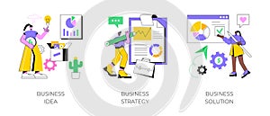 Business plan abstract concept vector illustrations.