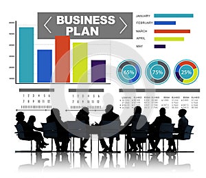 Business plan graph brainstorming strategy idea info concept