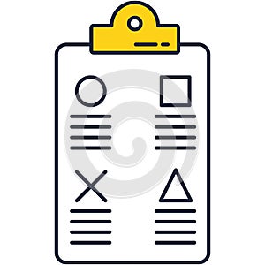 Business plan icon vector tactic strategy planning