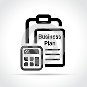 Business plan icon on white background