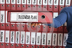 Business plan management, strategy concept