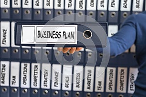 Business plan management, strategy concept,