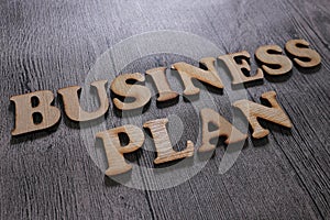 Business Plan. Words Typography Concept