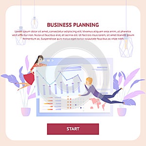 Business Planning Analysis Tablet Website Banner