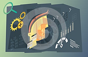 Business Planning - Focused Approch stock illustration