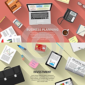 Business planning and investment concept