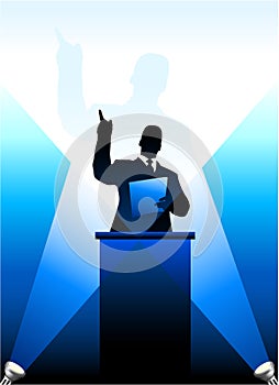 Business/political speaker silhouette