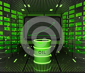 Business positive graph forecast or results in fuel industry