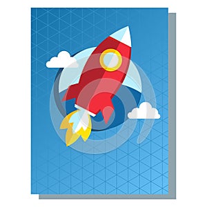 Business poster rocket