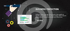 Business prediction concept banner for internet