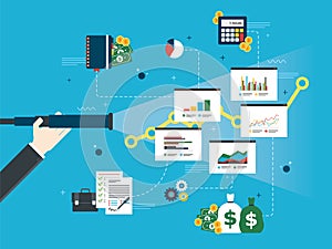 Business prediction and vision concept.