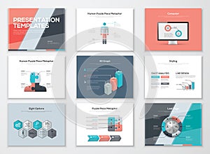 Business presentation brochures and infographic vector elements photo