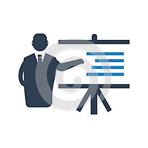 Business Presentation, Business lecture, Teaching, Employee,Business person icon