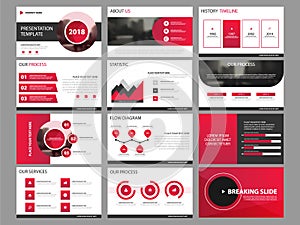 Business presentation infographic elements template set