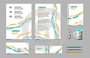 Business presentation infographic elements template set.