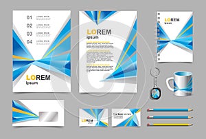 Business presentation infographic elements template set