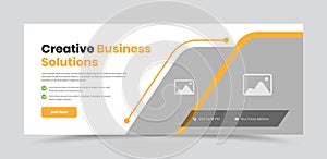 Business presentation minimalist web cover photo and ads banner design