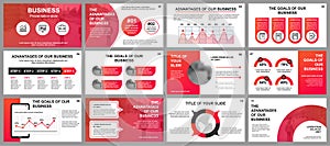 Business presentation slides templates from infographic elements. Can be used for presentation template, flyer