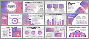 Business presentation slides templates from infographic elements. Can be used for presentation template, flyer