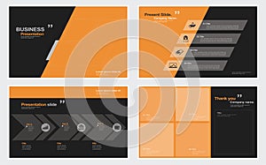 Business presentation slides templates from infographic elements stock illustration Slide Show, Template, Illustration, Vector, In