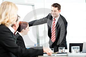 Business - presentation within a team