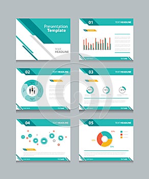 Business presentation template set.powerpoint template design backgrounds