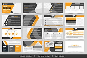 Business presentation templates, Creative project strategy layout showcases design and service presentation template