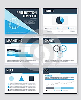 Business presentation templates and infographics vector elements.