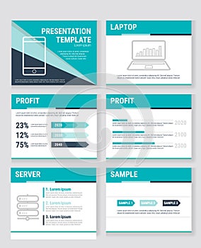 Business presentation templates and infographics vector elements.