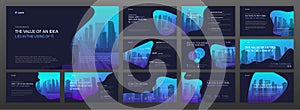 Business presentation templates set