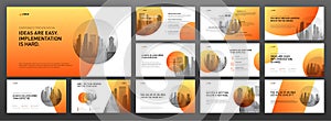 Business presentation templates set