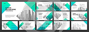 Business presentation templates set