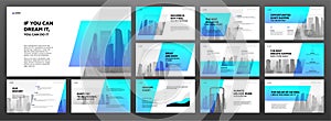 Business presentation templates set