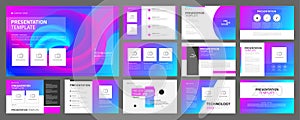 Business presentation templates set. use in presentation, flyer and leaflet, corporate report, marketing, advertising, annual