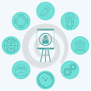 Business presentation vector icon sign symbol