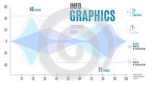 White business presentation vector slide, data visuali template
