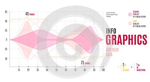 White business presentation vector slide, data visuali template