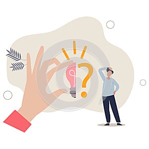 Business problem, idea, decision making and solution, job and career path concept.flat  illustration