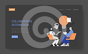 Business Process Automation. Flat Vector