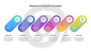 Business process chart infographics with 4 step segments. Circular corporate timeline infograph elements. Company presentation photo