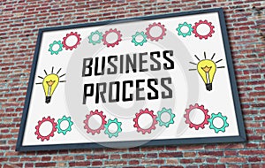 Business process concept on a billboard