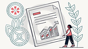 Business Process Document Data Analysis Graphic Art, vector design Generative AI