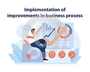 Business Process Enhancement Vector. A dynamic illustration. photo