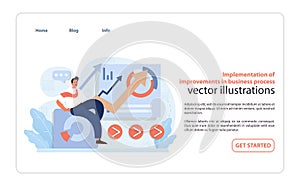 Business Process Enhancement Vector. A dynamic illustration. photo