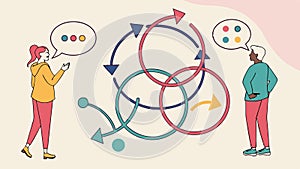 Business Process Flow Chart Art, vector design Generative AI