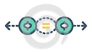 Business Process Flow Diagram, vector design Generative AI