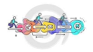 Business Process Flow Workflow, Steps, Progress, Improvement