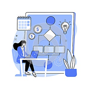 Business process management abstract concept vector illustration.