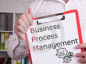 Business Process Management BPM is shown on the photo using the text